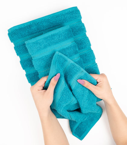 OEKO-TEX certified badge on American Soft Linen towels.