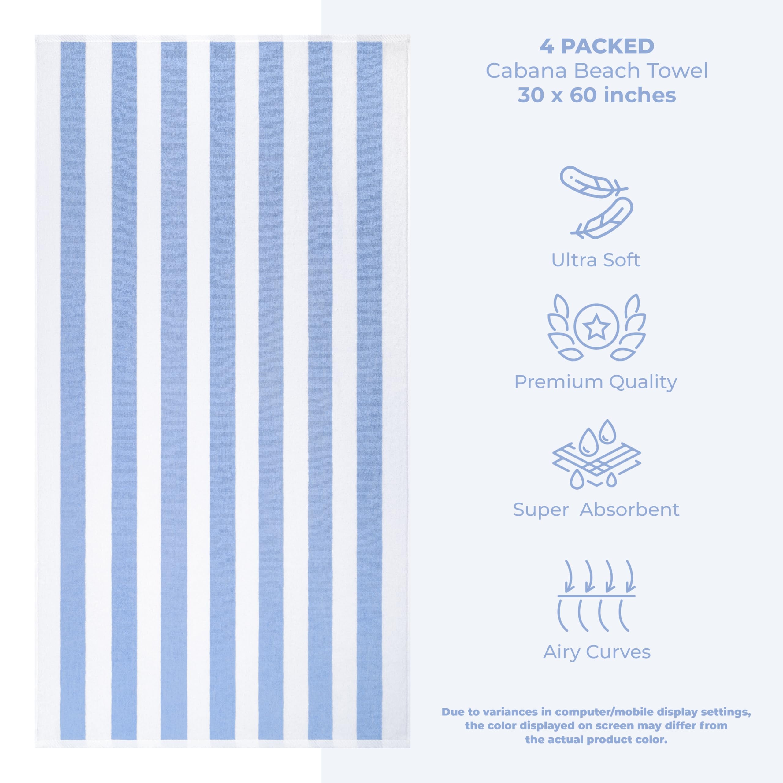 American Soft Linen oversized 30x60 towel laid flat for poolside coverage.