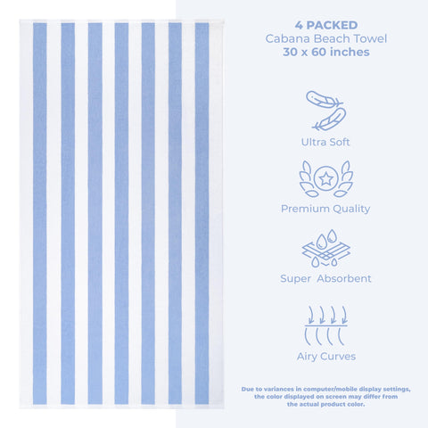 American Soft Linen oversized 30x60 towel laid flat for poolside coverage.