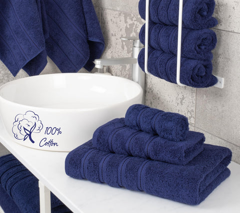 American Soft Linen hand towel 16x28 on rack, quick-drying convenience