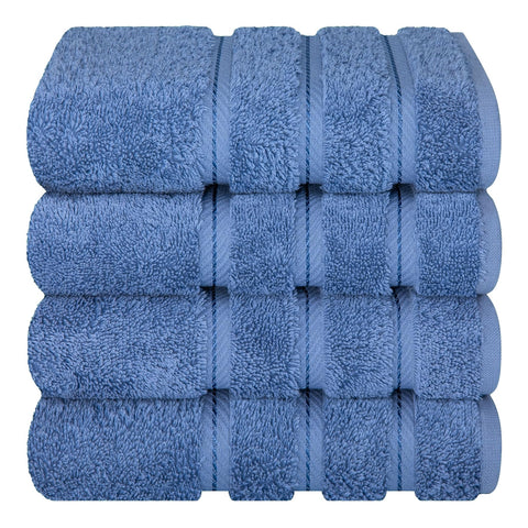 Premium Turkish cotton towels by American Soft Linen for daily bathroom routines in electric blue