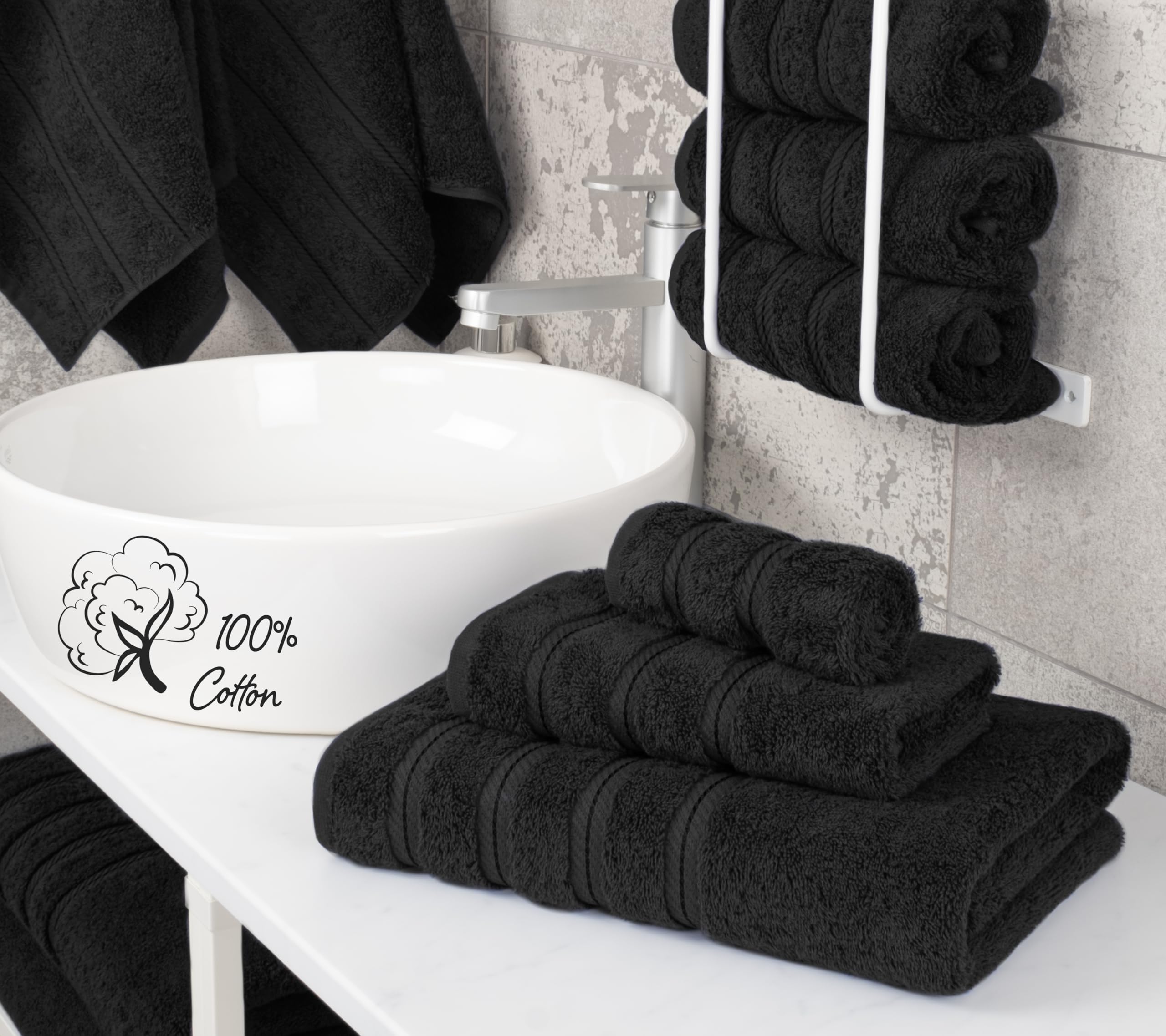 American Soft Linen hand towel 16x28 highlights soft hotel-like comfort after showers