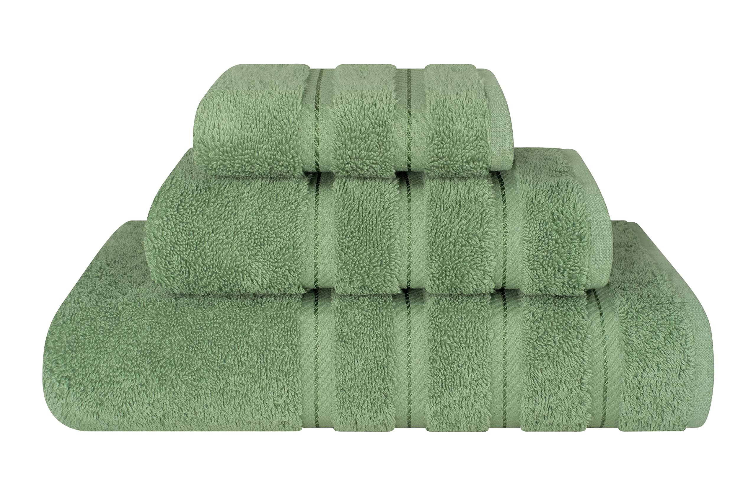 American Soft Linen Sage bath towel 27x54 showing plush absorbent fabric
