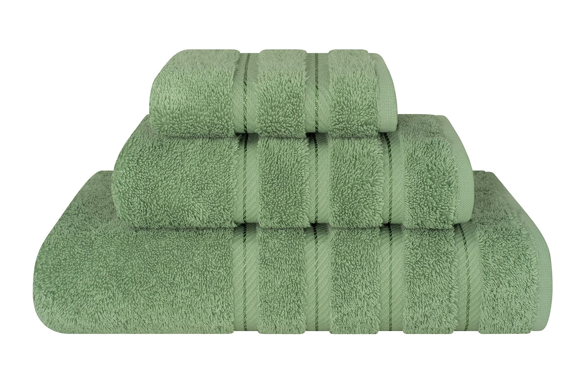 American Soft Linen Sage bath towel 27x54 showing plush absorbent fabric