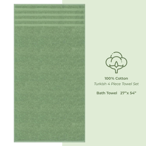 American Soft Linen Sage Green towels hanging in stylish bathroom setup