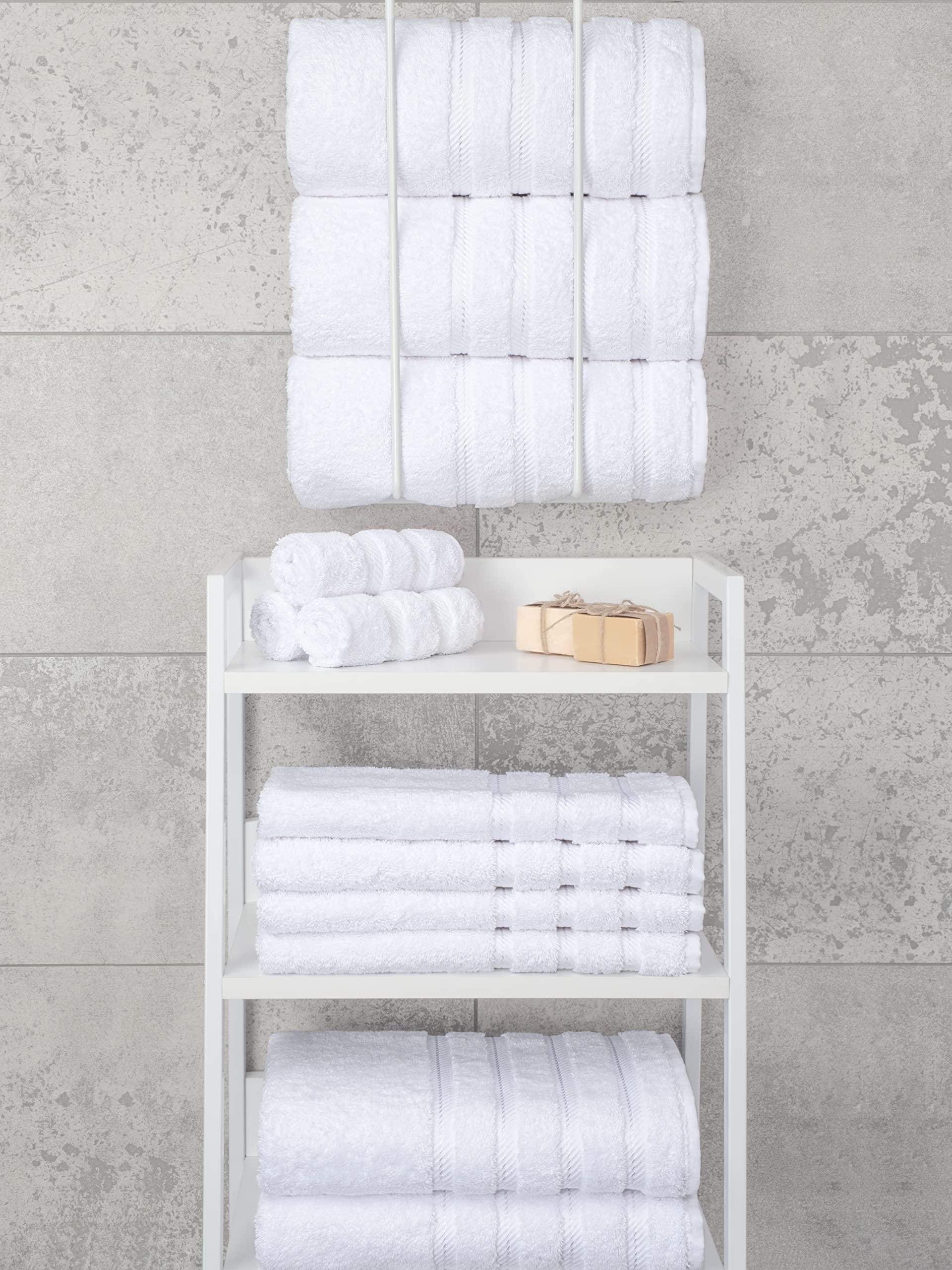 American Soft Linen towel set packaging shown for quick gifting or stocking
