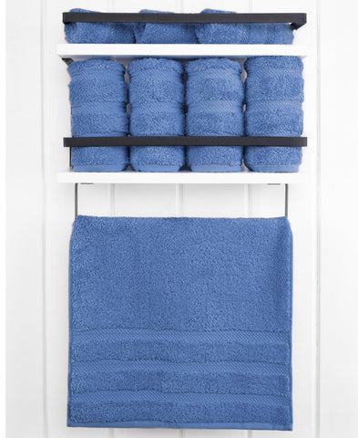 Turkish cotton 600gsm towels by American Soft Linen, soft and absorbent in electric blue
