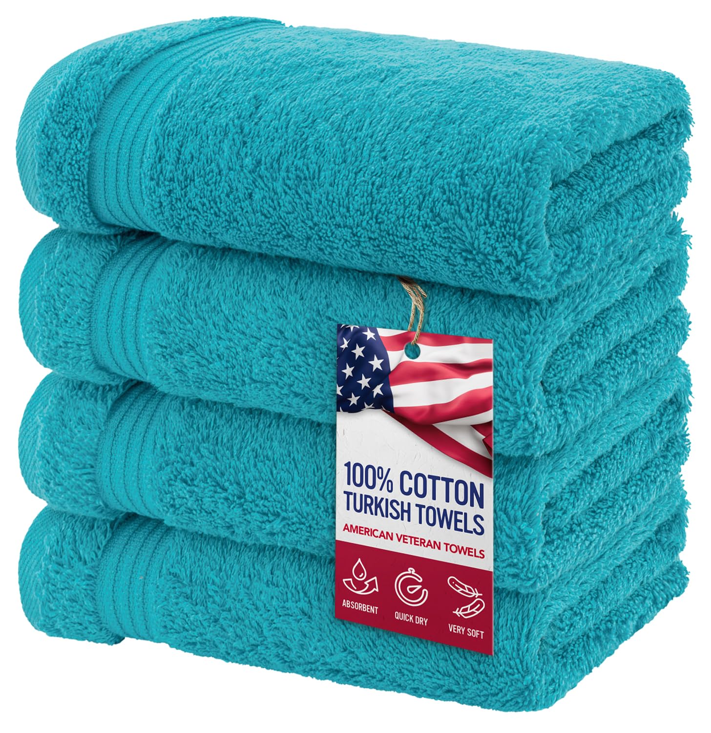 American Veteran Towel 4-piece hand towel set 16x28 for daily use