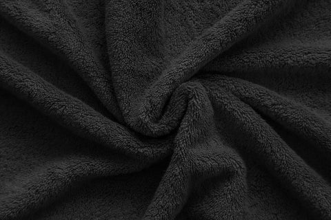 American Veteran Towel Turkish cotton quality enhances bathroom decor with a timeless black finish.