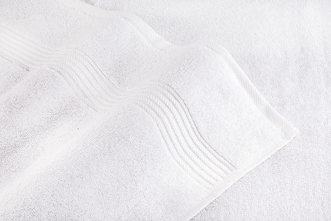 Double-stitched edges on American Veteran Towel hand towels for enhanced longevity