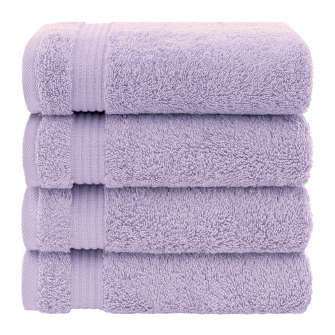American Veteran Towel lilac towels display soft, hotel-quality fluff for daily rituals.
