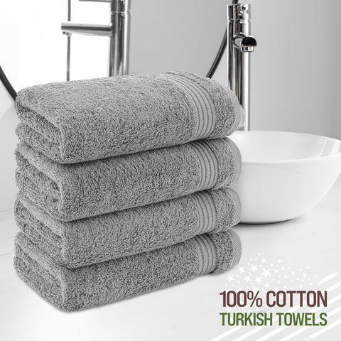 American Veteran Towel Turkish cotton hand towels, 16x28, soft absorbent for everyday drying