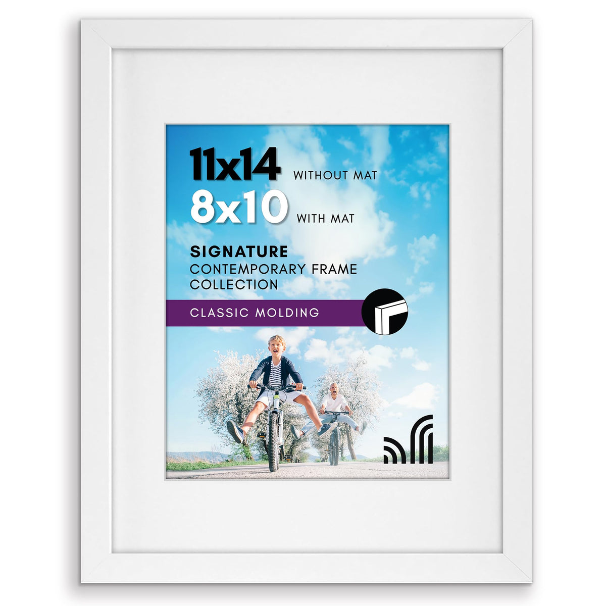Americanflat 11x14 frame with front glass for a clear, protected display