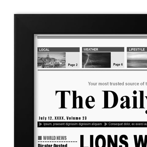 Americanflat 11x22 newspaper frame backboard keeps memories secure and neatly displayed