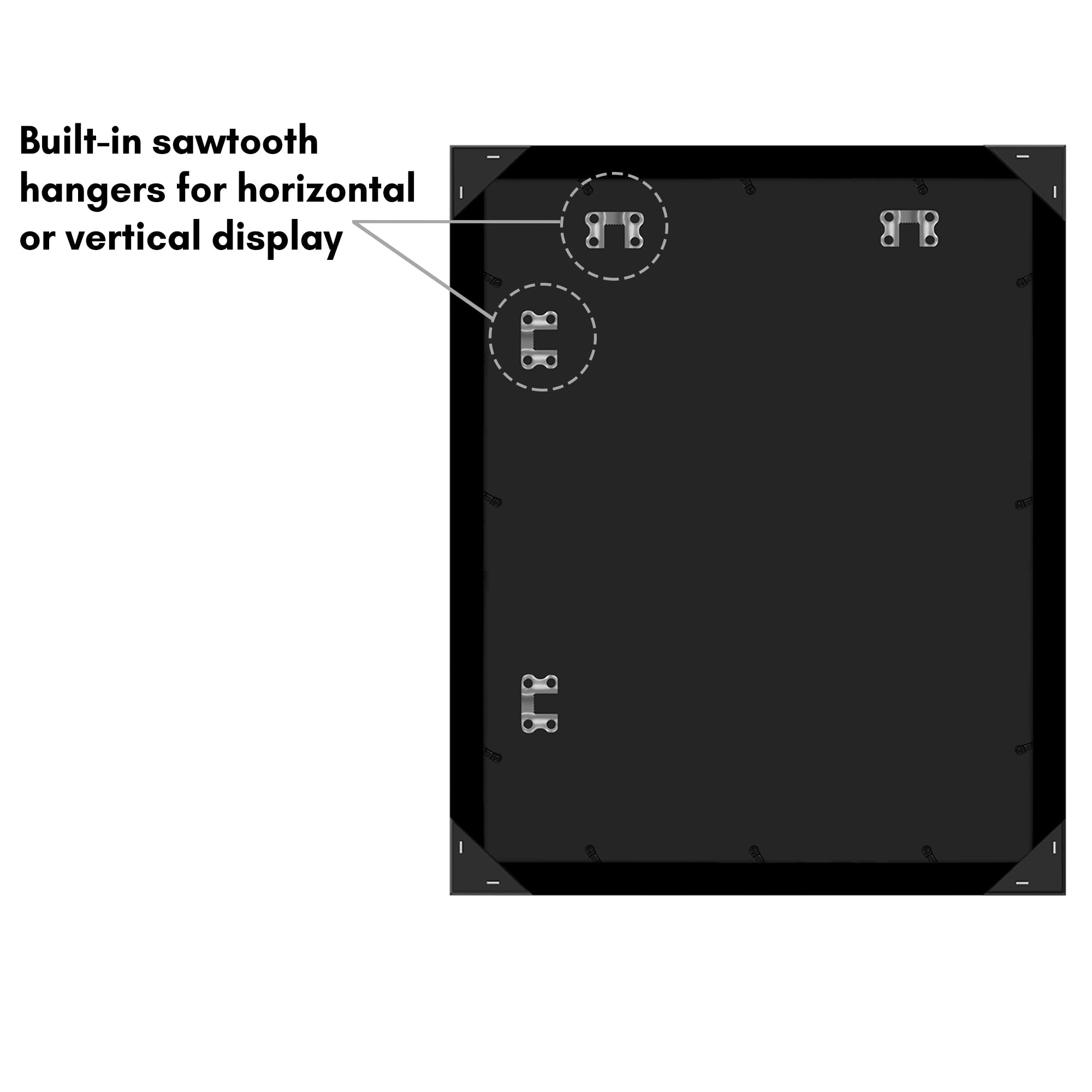 Americanflat included mat enables 12x16 display with elegant border
