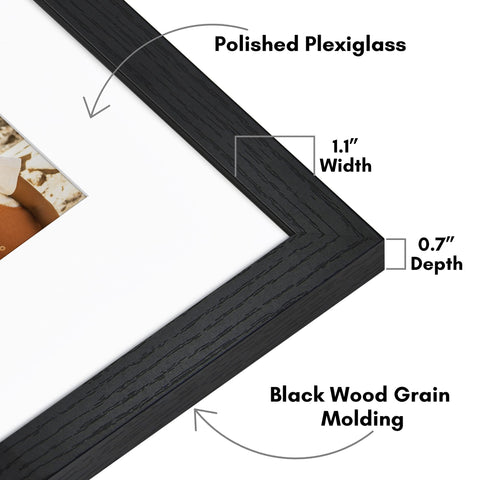 Americanflat 12x18 display with mat option enables versatile wall art arrangement.