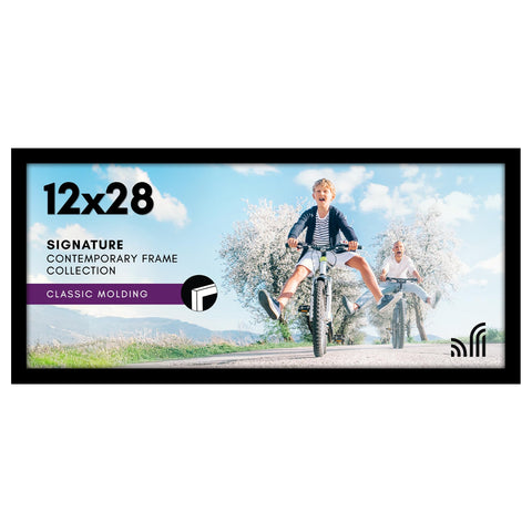 Americanflat 12x28 frame front with polished plexiglass for crystal-clear viewing