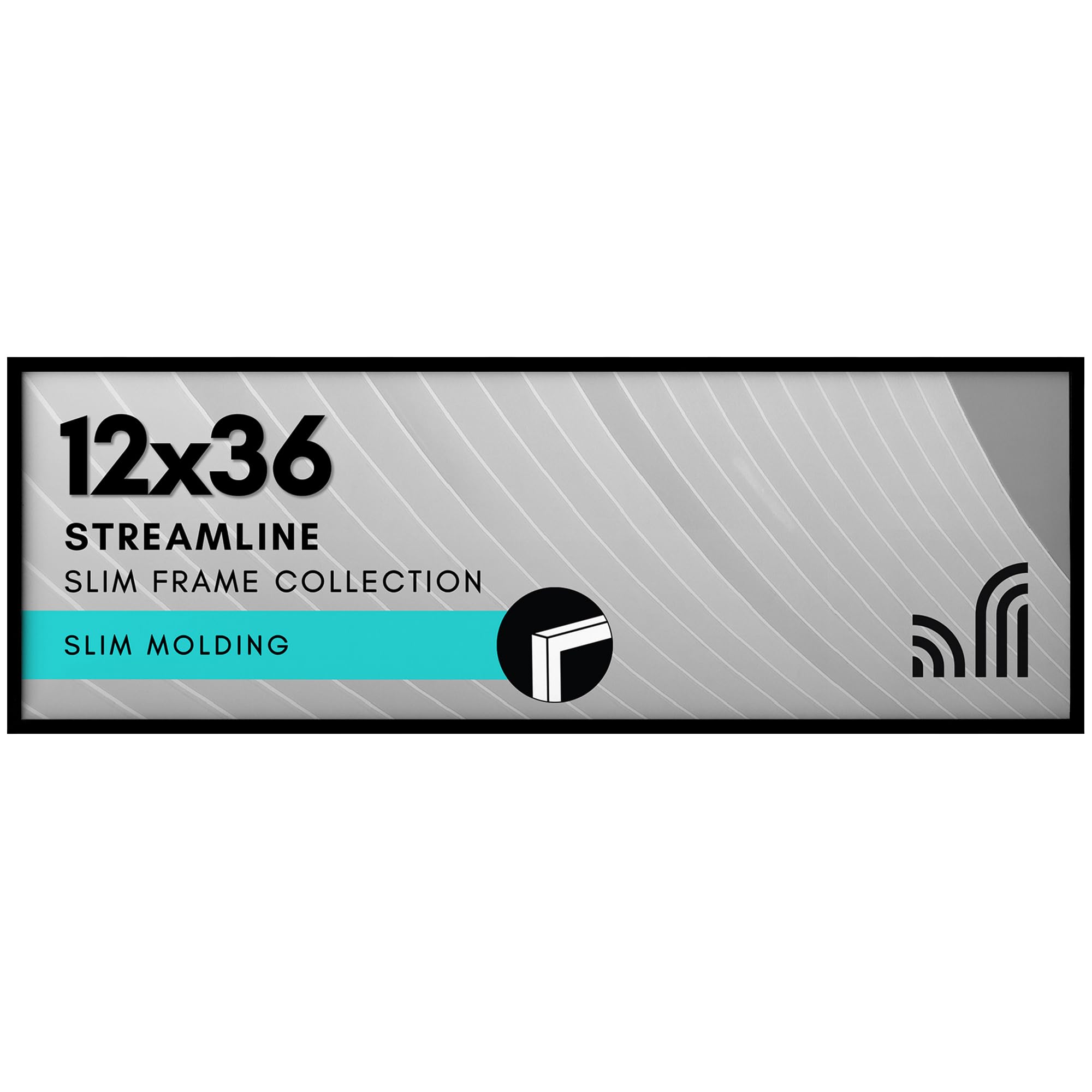 Americanflat 12x36 frame with polished plexiglass front for clear protection