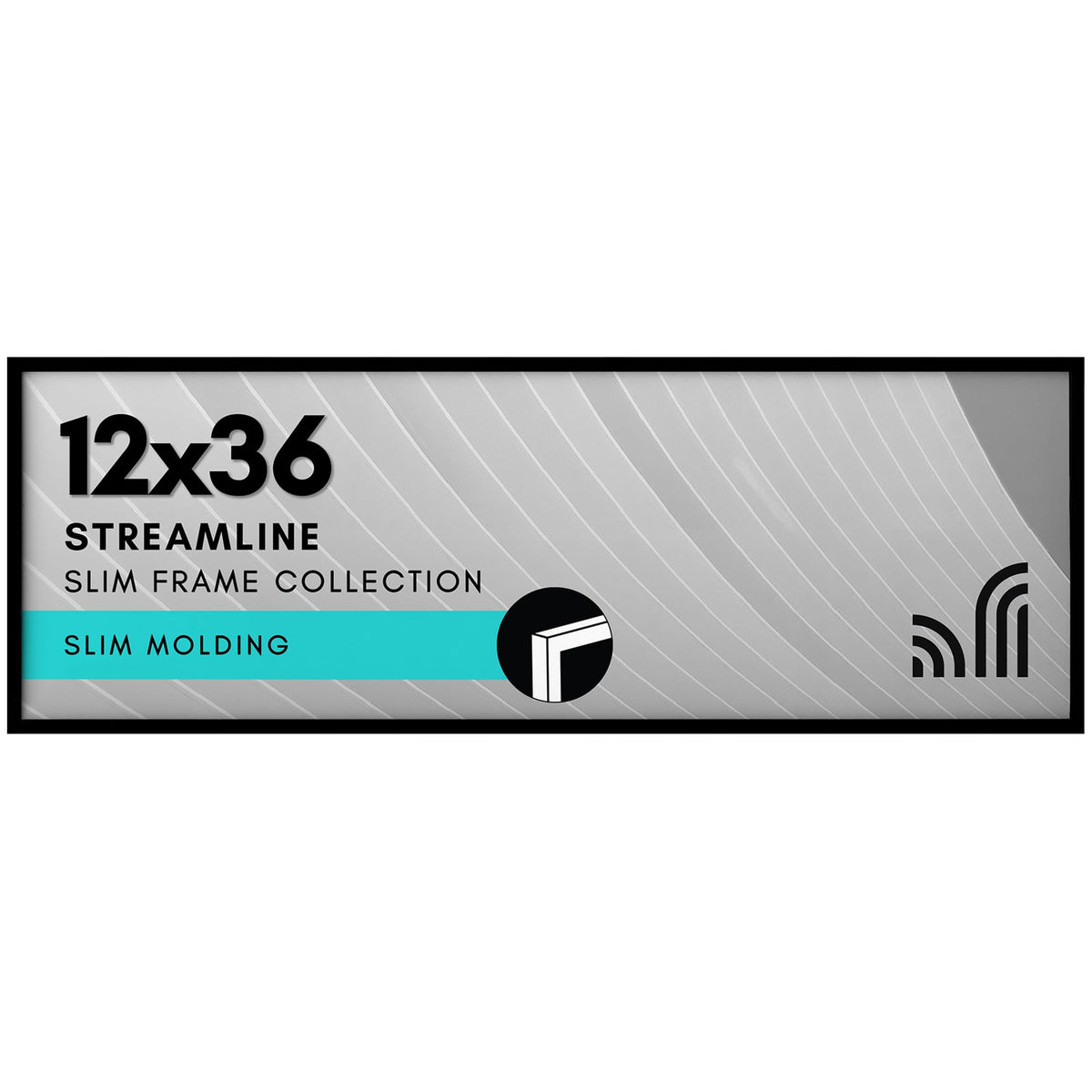 Americanflat 12x36 frame with polished plexiglass front for clear protection