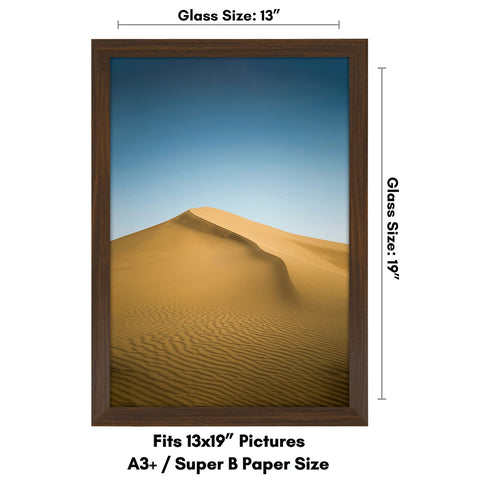Americanflat 13x19 frame with shatter-resistant glass for a crystal-clear view and protection.