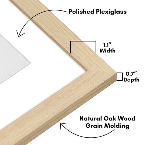 Americanflat frame shows 16x20 image with mat for versatile gallery setups.