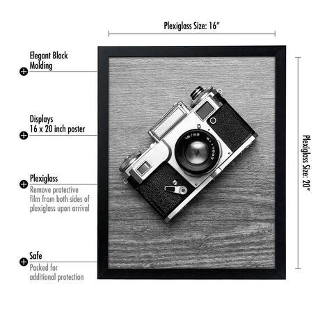 Americanflat 16x20 frame supports vertical or horizontal wall layouts