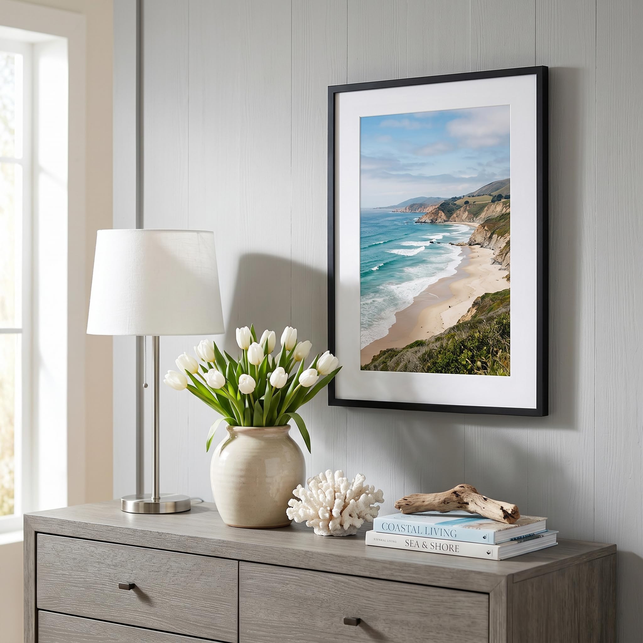 Americanflat 16x22 frame offers 12x18 display with mat for stylish presentation
