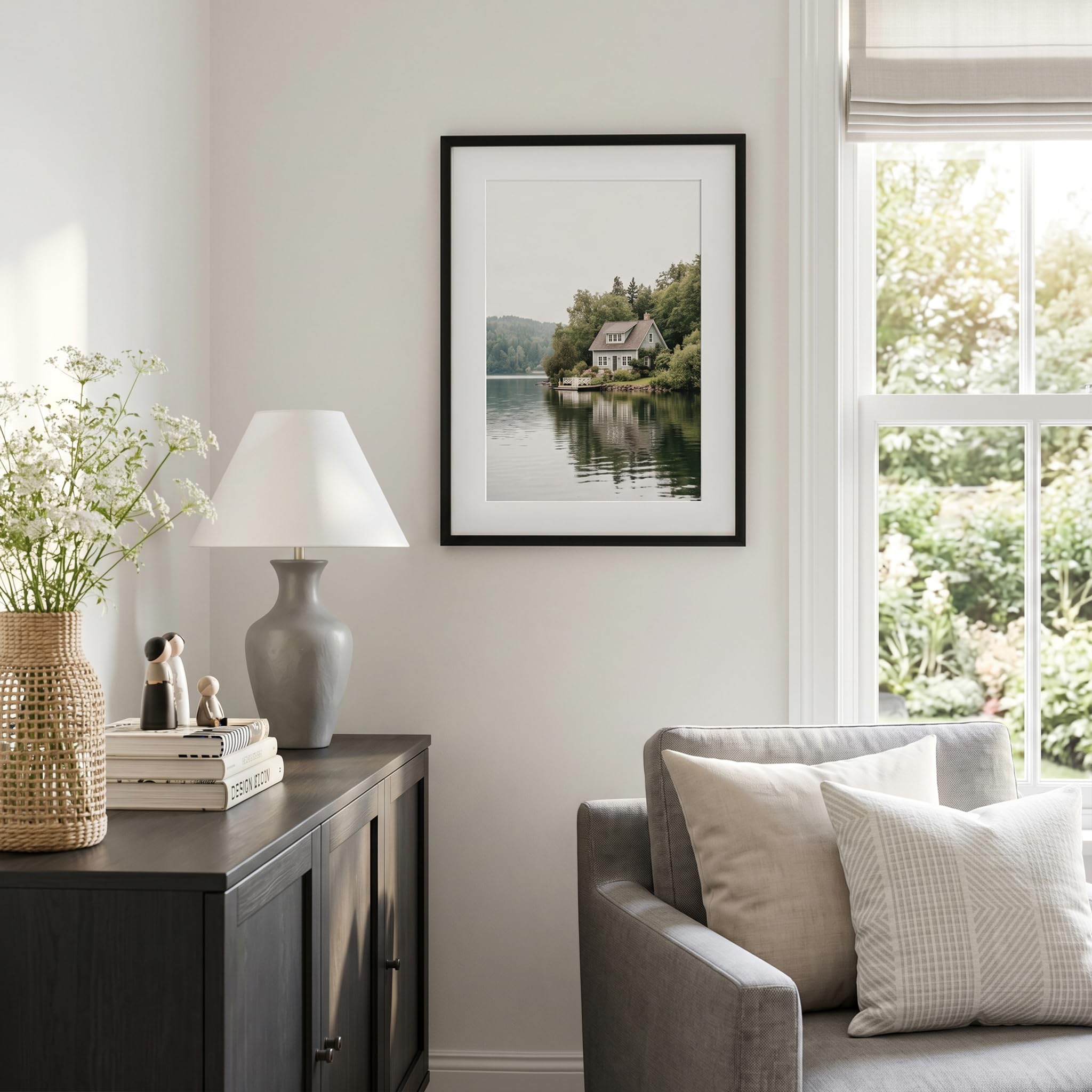 Americanflat frame features turn points for easy photo swaps and refreshed displays