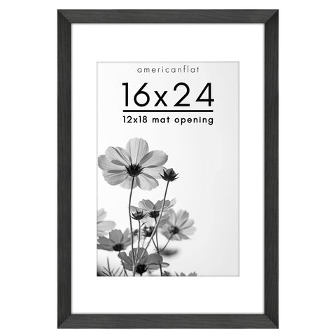 Americanflat 16x24 frame with polished plexiglass offers crystal-clear viewing and protection.
