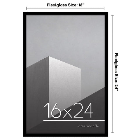 Americanflat black frame with slim molding complements home decor and highlights memories.