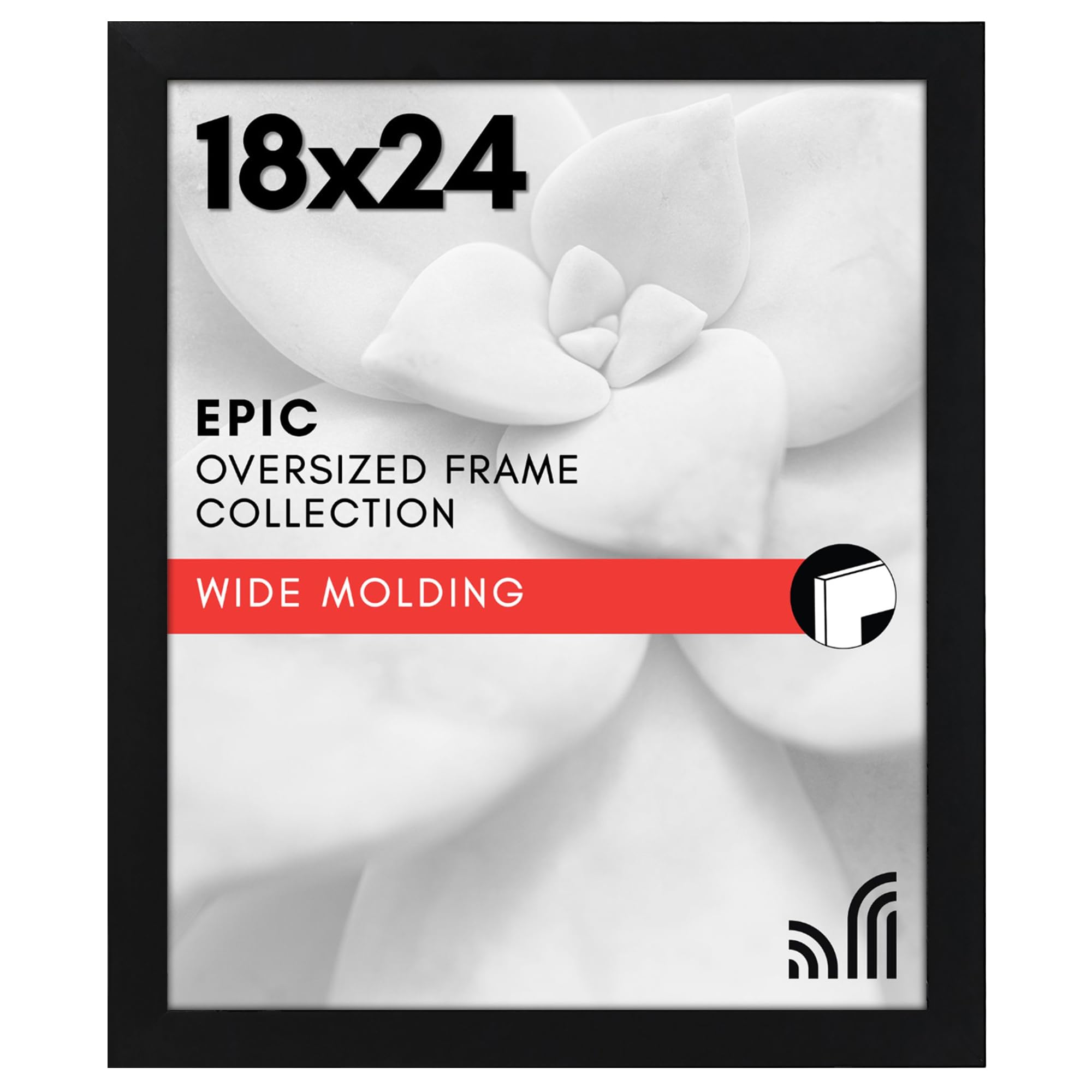 Americanflat 18x24 poster frame with polished plexiglass front for crystal-clear viewing