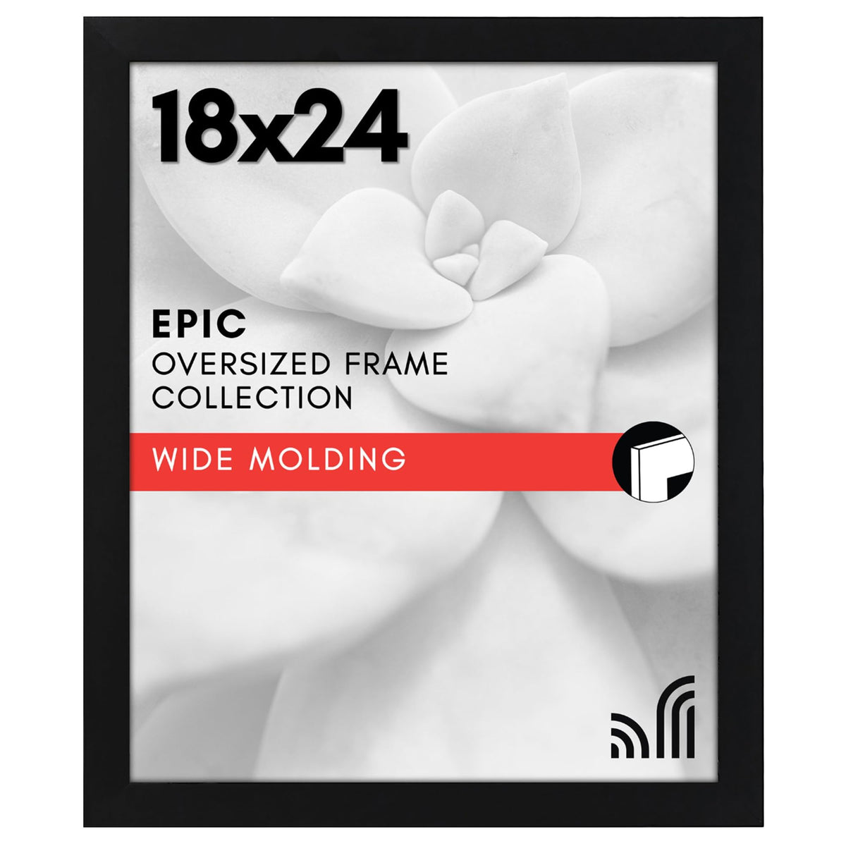 Americanflat 18x24 poster frame with polished plexiglass front for crystal-clear viewing