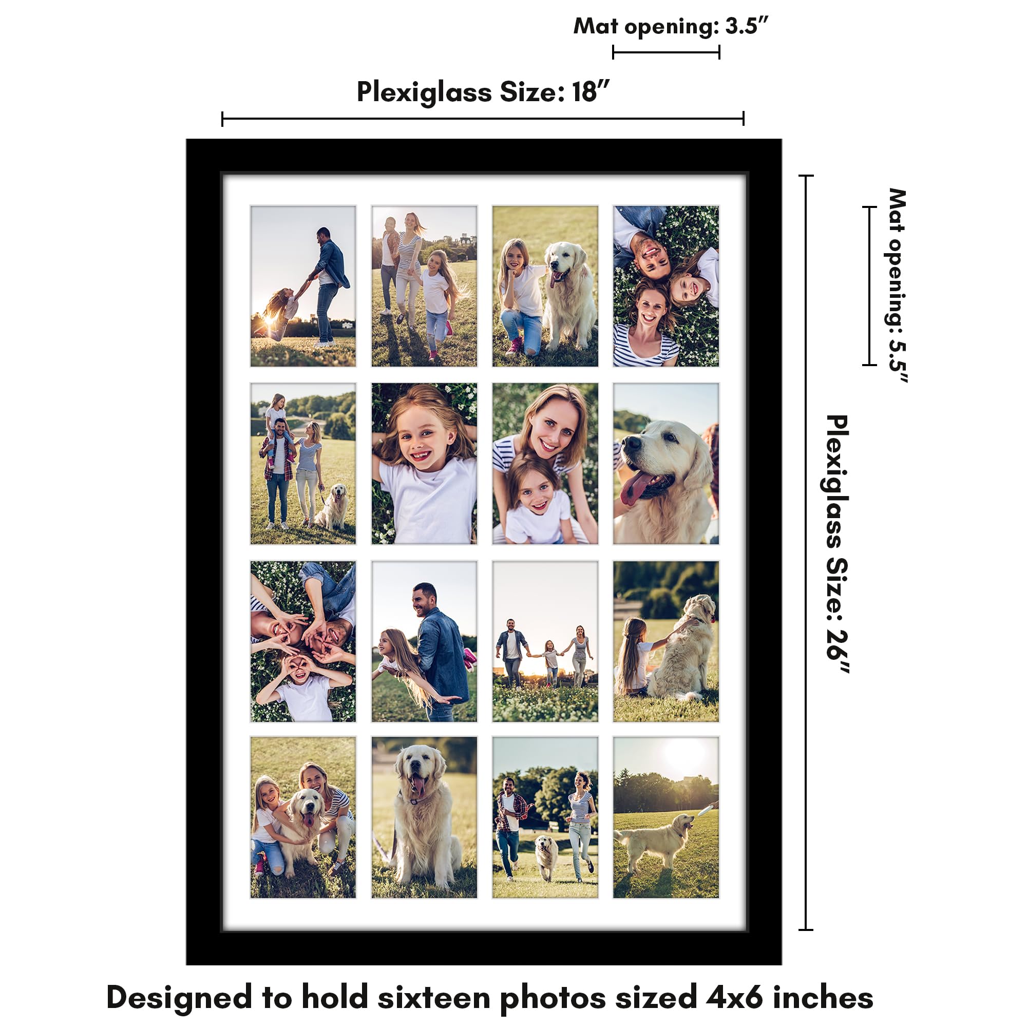 Americanflat 18x26 poster frame with mat for organized displays