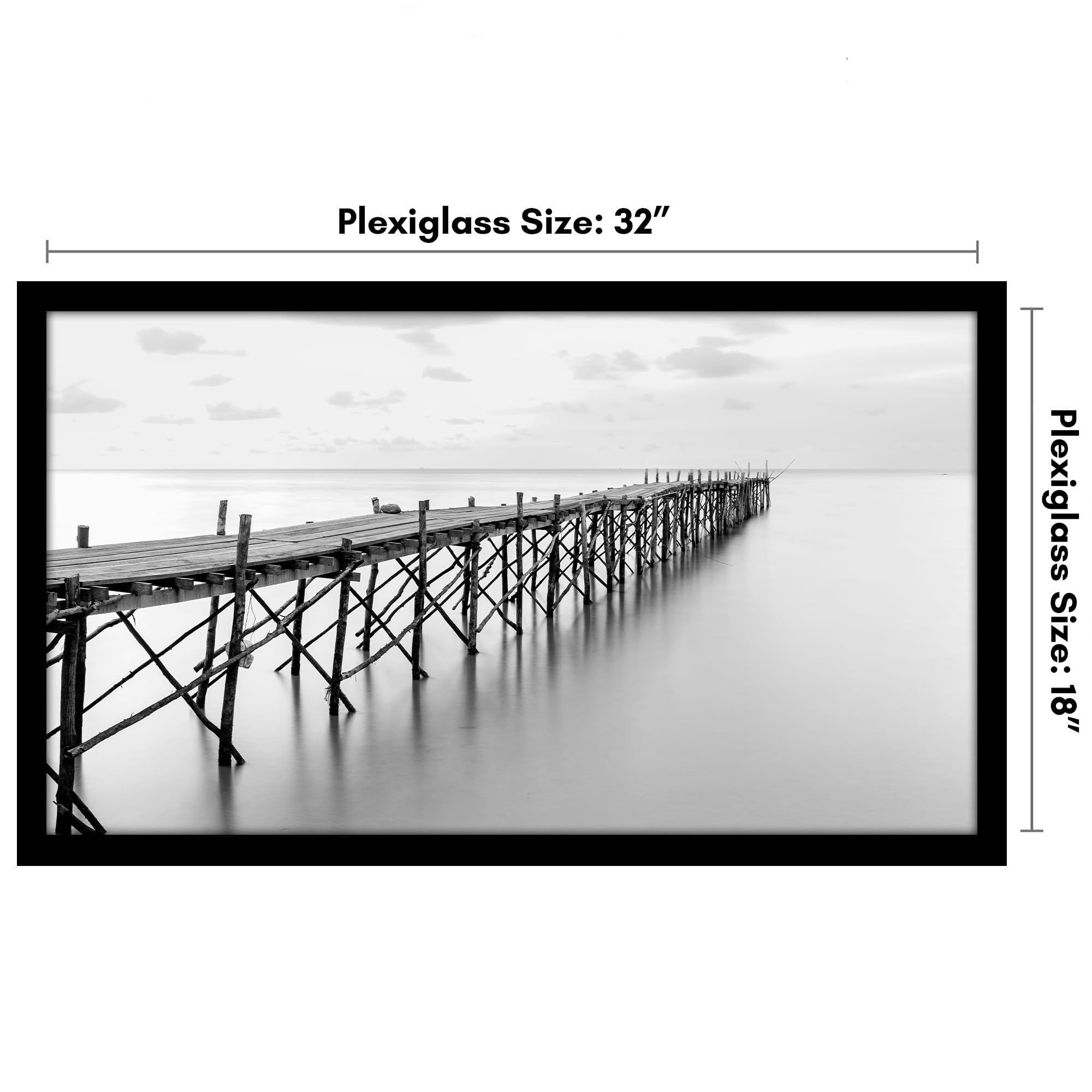 Americanflat 18x32 wide-molding frame highlights oversized photos with a modern silhouette.