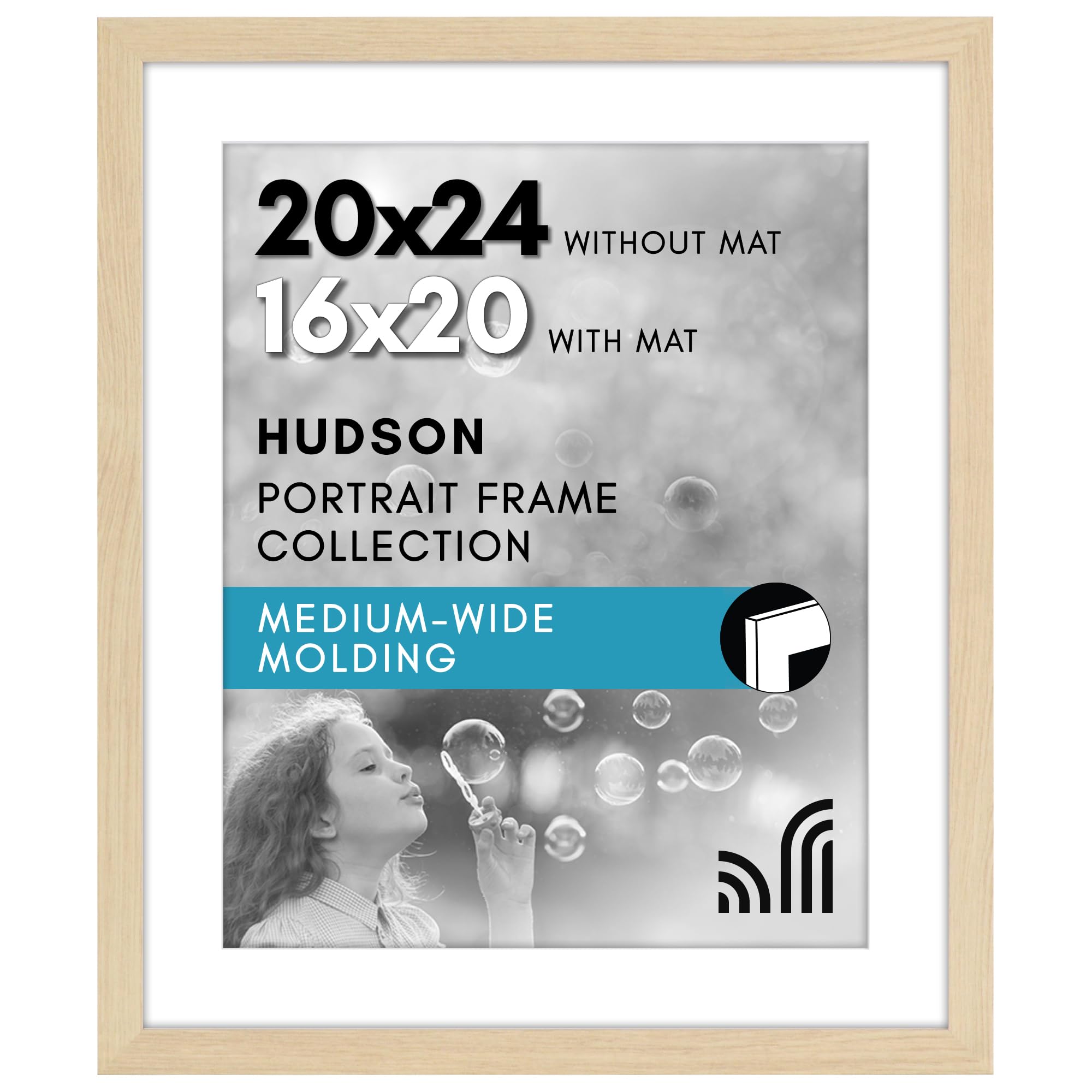 Americanflat 20x24 frame with polished plexiglass for a crystal-clear view.