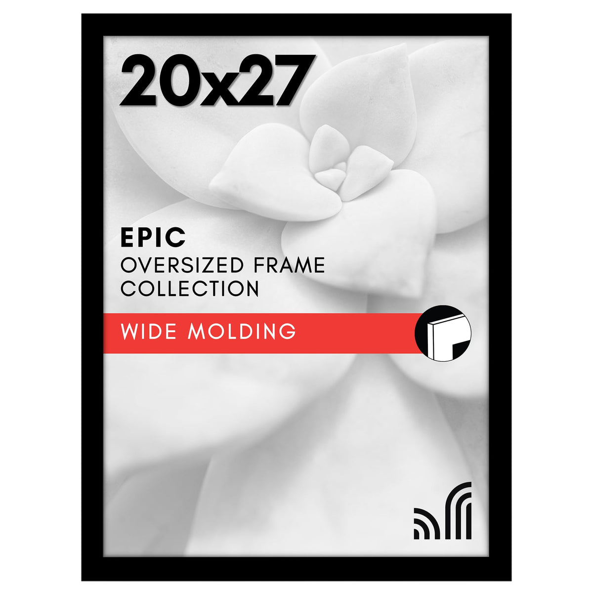 Americanflat 20x27 frame with polished plexiglass front for crystal-clear viewing