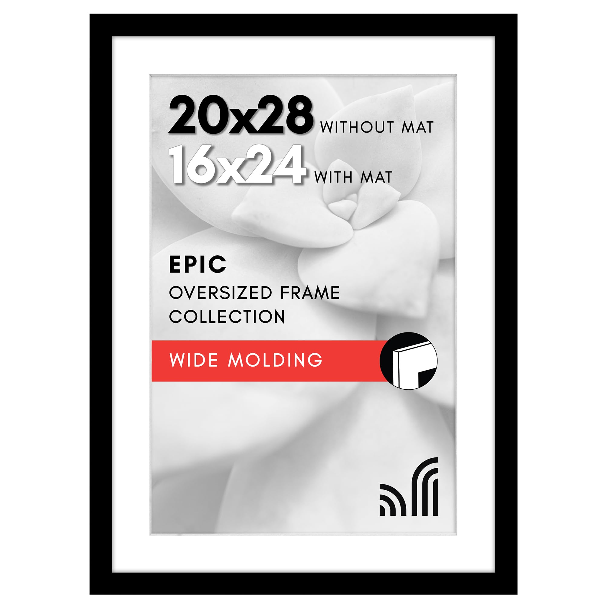 Americanflat 20x28 frame with plexiglass for crystal-clear wall display