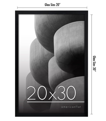 Slim black molding on the Americanflat 20x30 frame for modern style