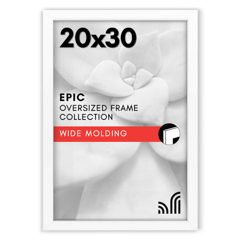 Americanflat 20x30 poster frame with plexiglass front for crystal-clear viewing.