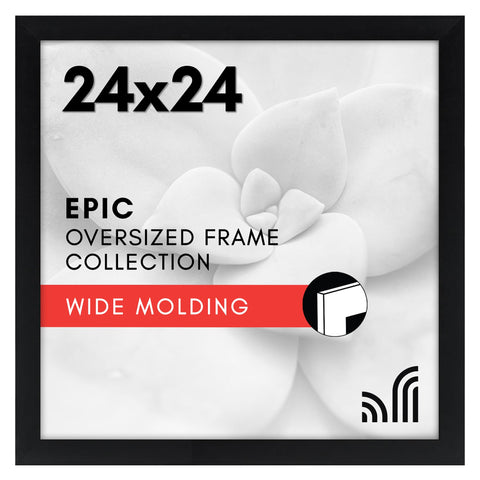 Americanflat 24x24 frame with polished plexiglass front for crystal-clear viewing of memories.