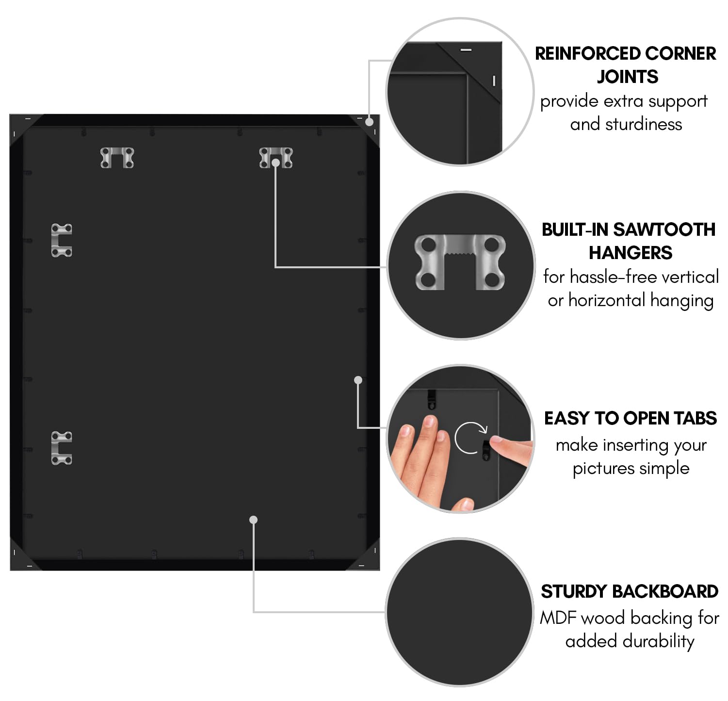 Americanflat 24x30 frame in black finish elevates photos and artwork.