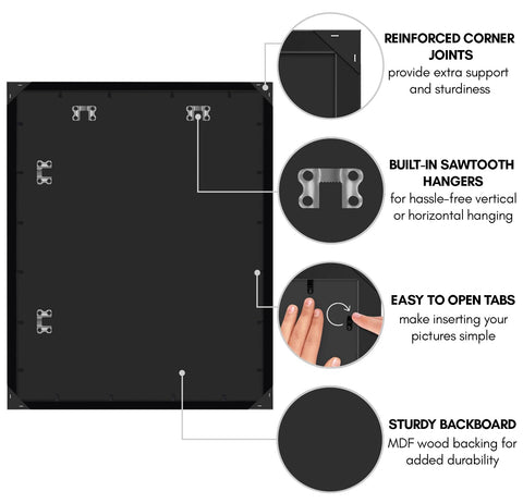 Americanflat 24x30 frame in black finish elevates photos and artwork.