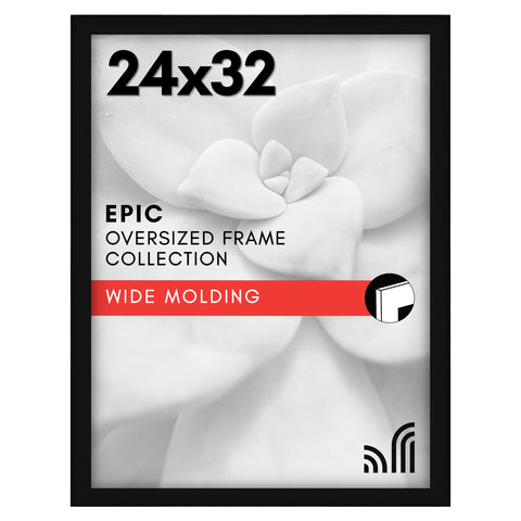 Americanflat 24x32 frame with plexiglass front for a crystal-clear photo display.