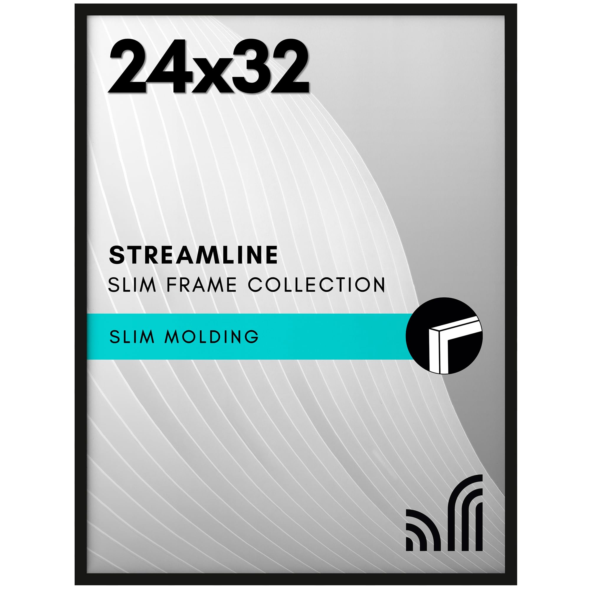 Americanflat 24x32 poster frame front with polished plexiglass for clear display.