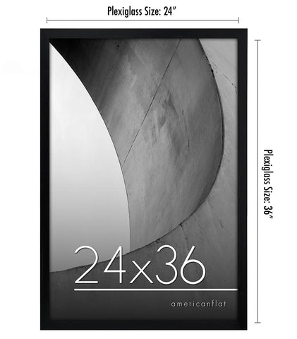 Americanflat 24x36 frame closeup showing slim black border
