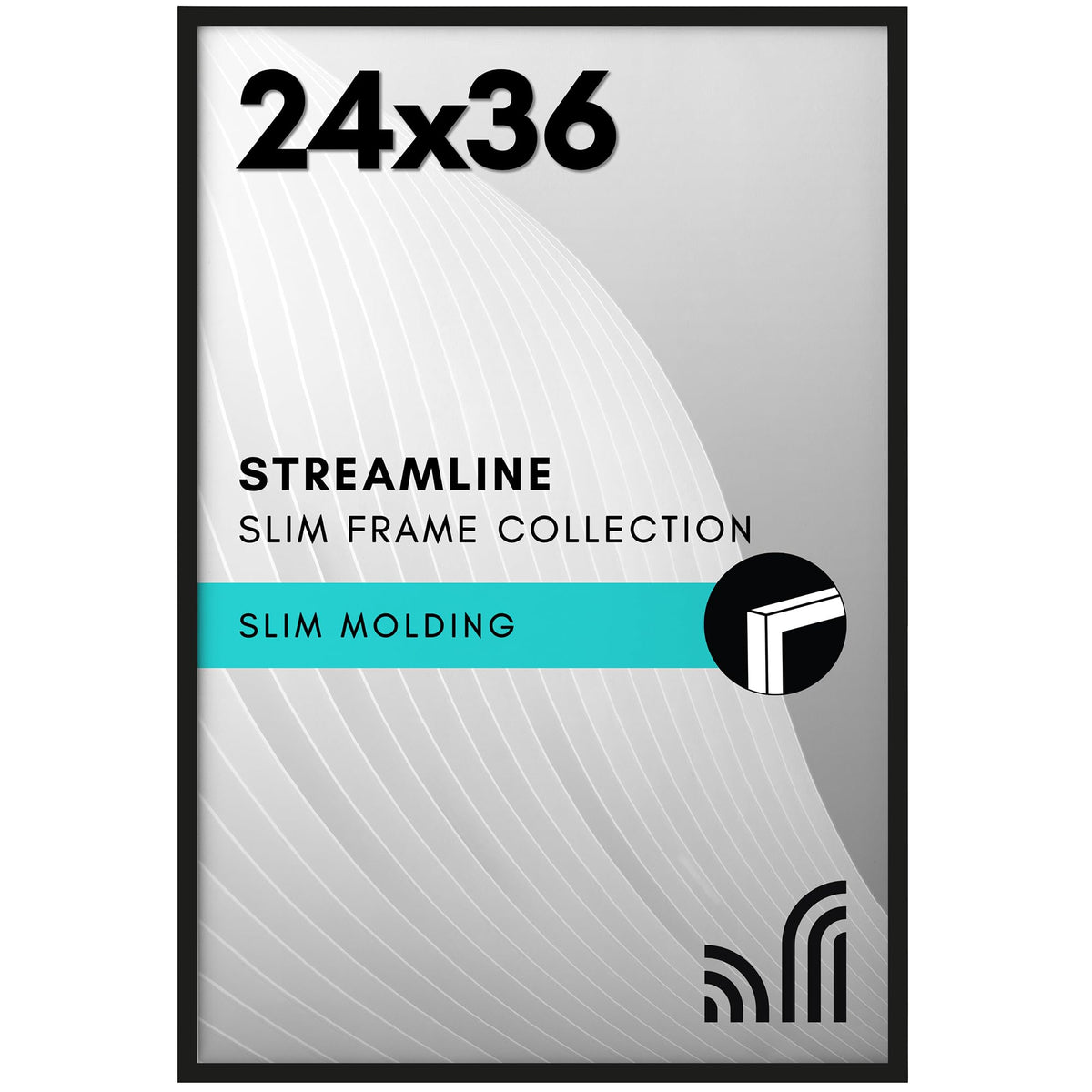 Americanflat 24x36 frame front with polished plexiglass for clear display