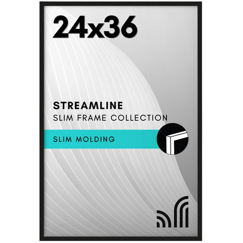 Americanflat 24x36 frame front with polished plexiglass for clear display