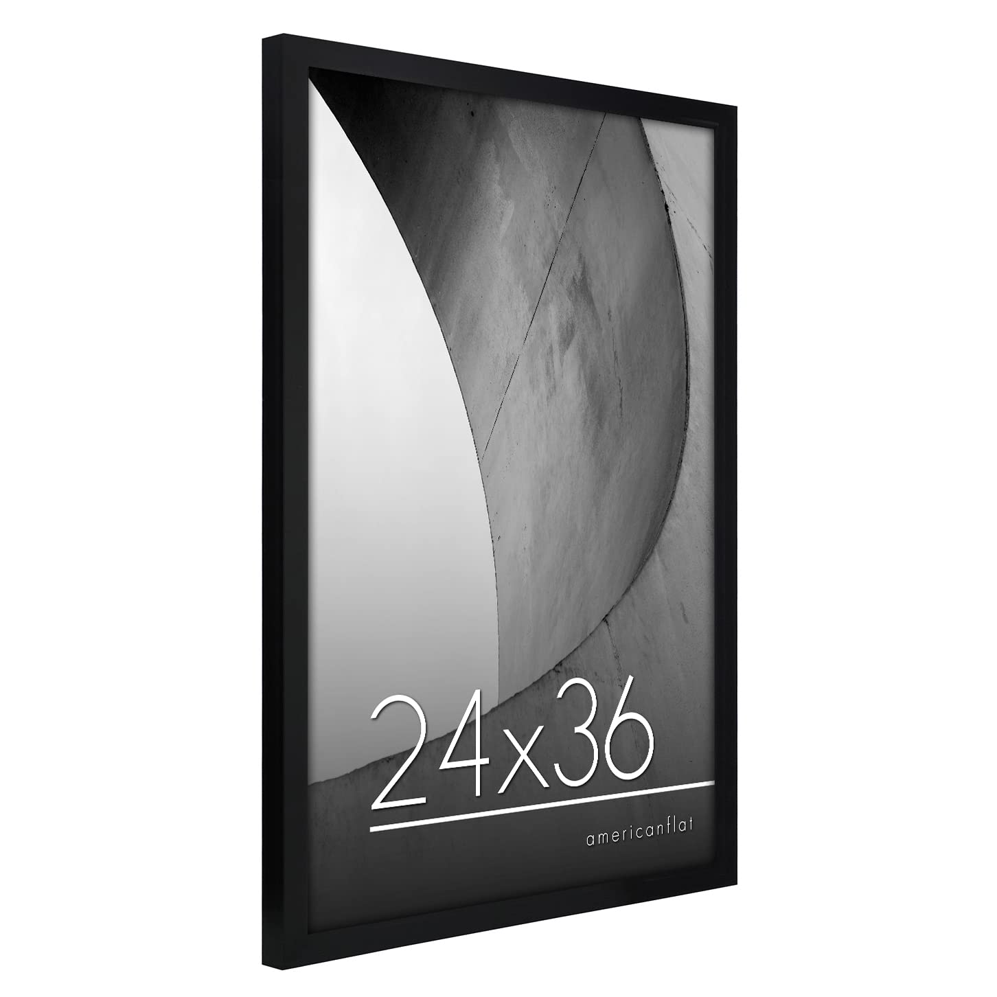 Americanflat 24x36 frame on living room wall with posters