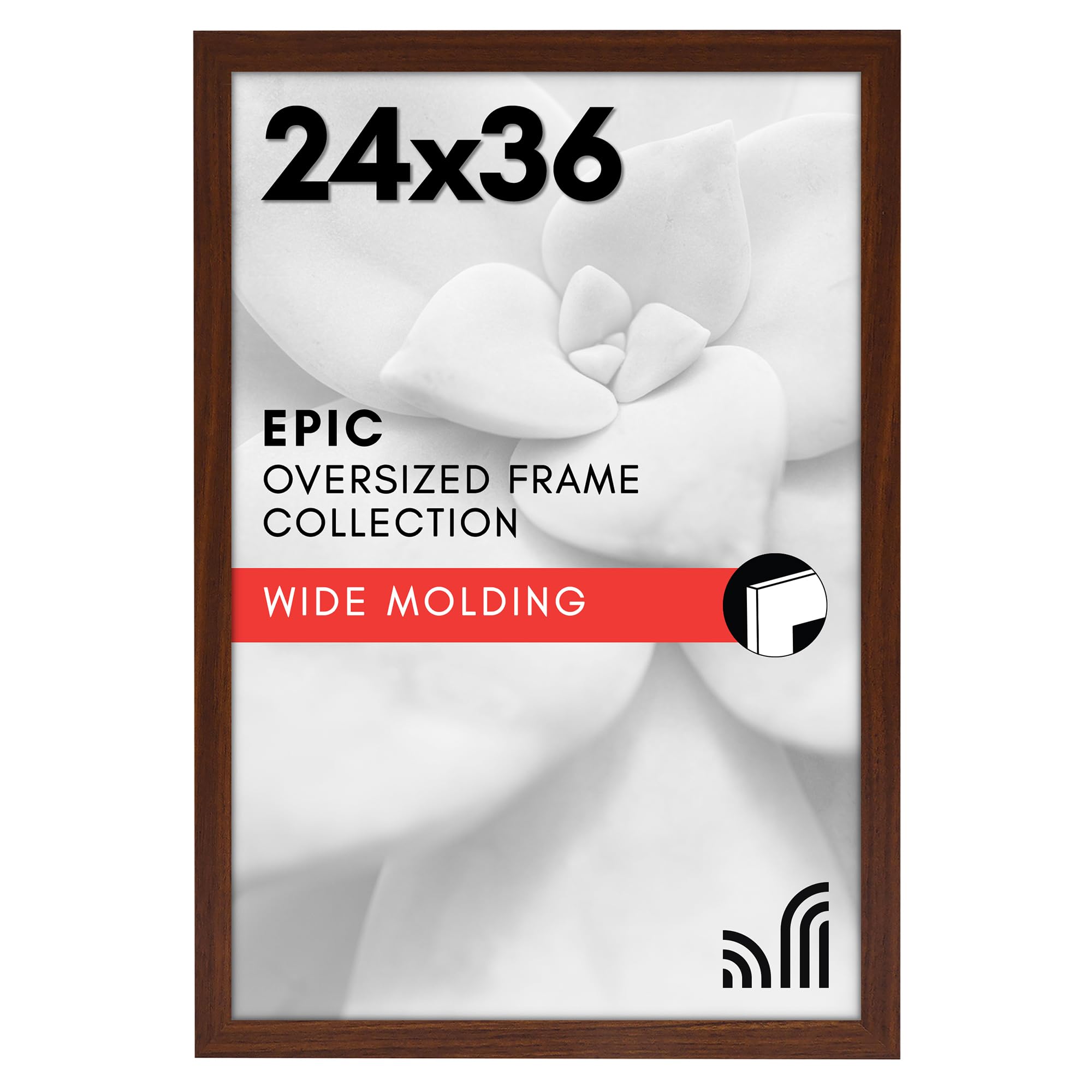 Americanflat 24x36 frame with polished plexiglass front for crystal clarity