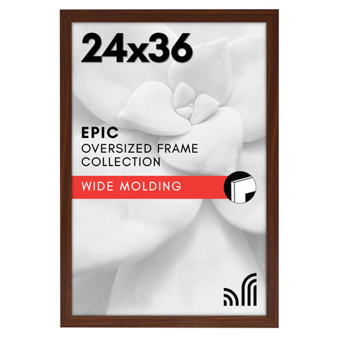 Americanflat 24x36 frame with polished plexiglass front for crystal clarity